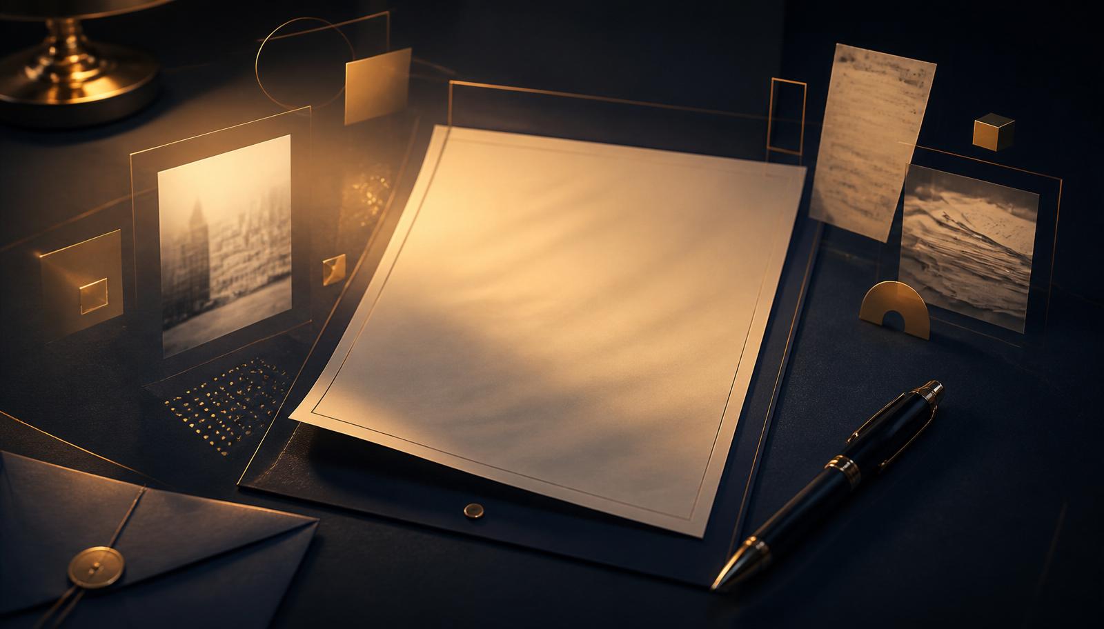 Editorial illustration of a formal chargeback rebuttal letter on a dark desk with evidence documents