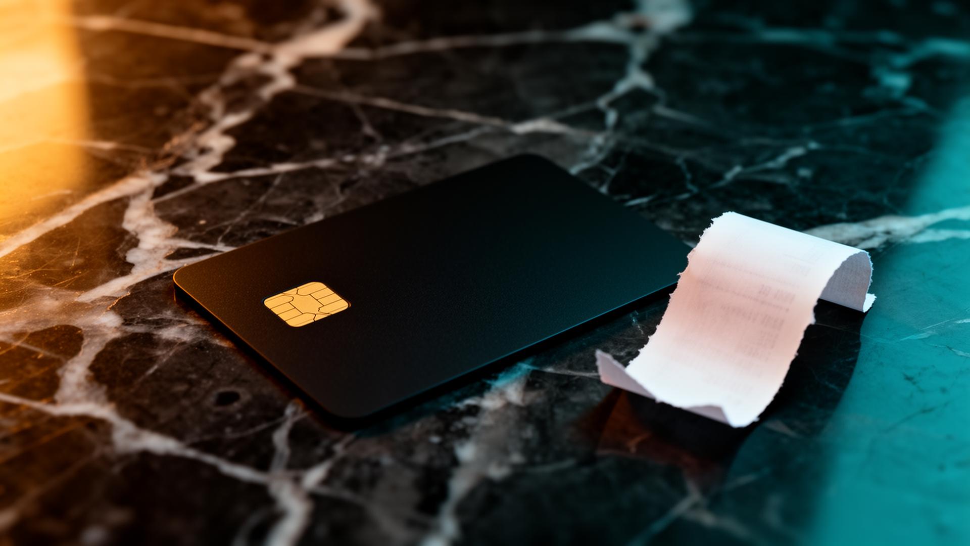 Illustration of a credit card with a smiling label representing friendly fraud